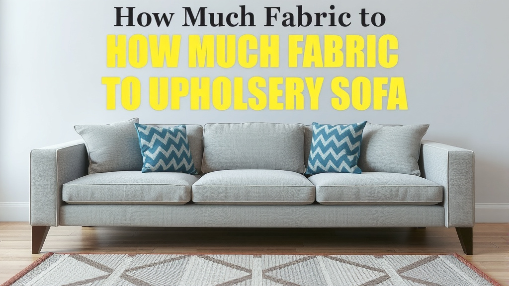 How Much Fabric to Upholstery Sofa: A Guide