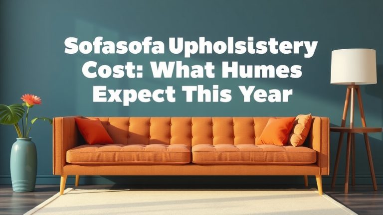 Sofa Upholstery Cost: What to Expect This Year