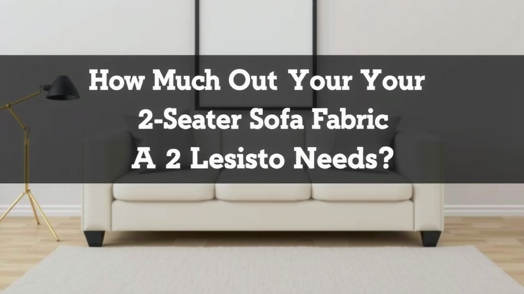 Figuring Out Your 2-Seater Sofa Fabric Needs