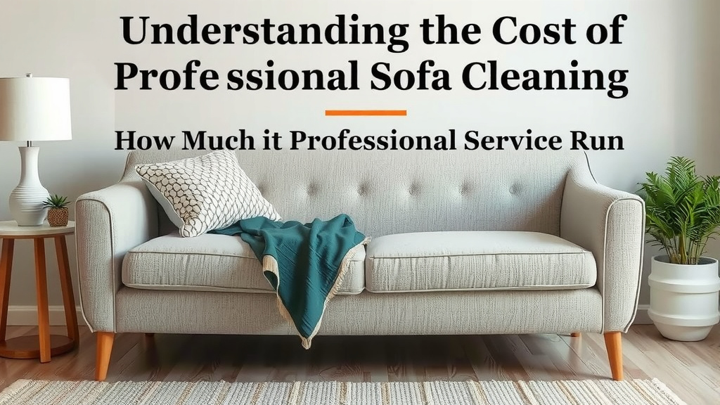 Understanding the Cost of Professional Sofa Cleaning