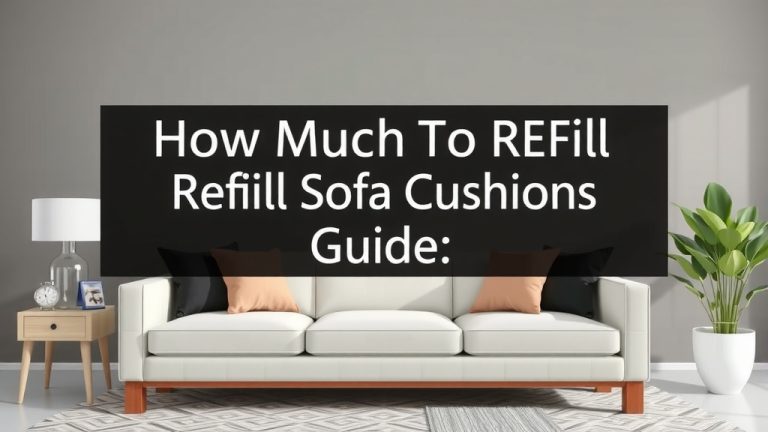 How Much to Refill Sofa Cushions: A Complete Guide