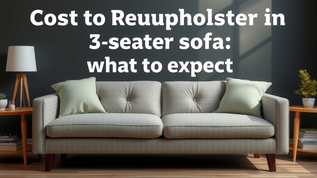 Cost to Reupholster a 3 Seater Sofa: What to Expect
