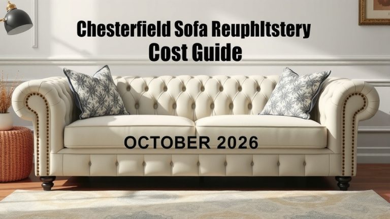Chesterfield Sofa Reupholstery Cost Guide October 2026