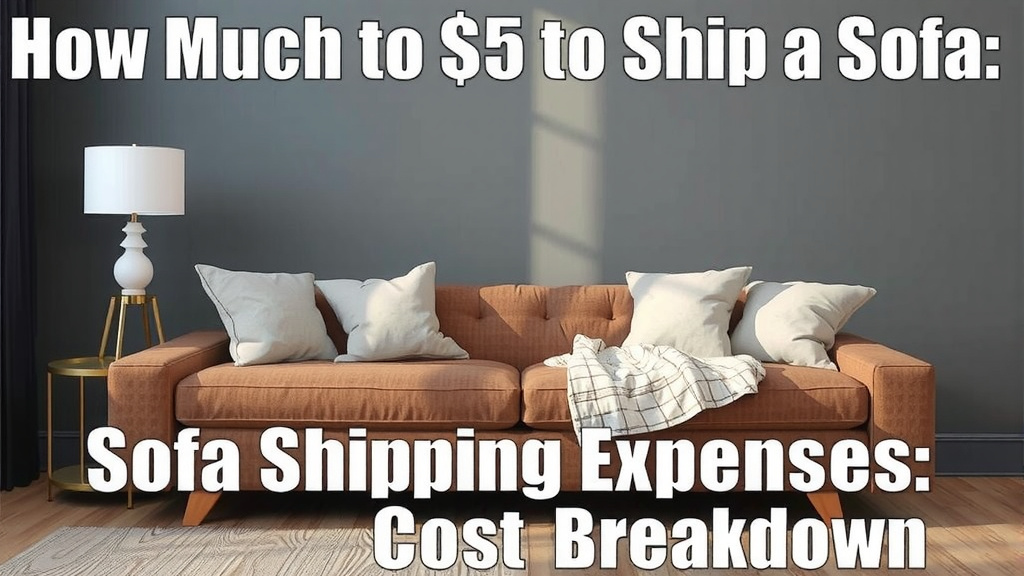 Understanding Your Sofa Shipping Expenses